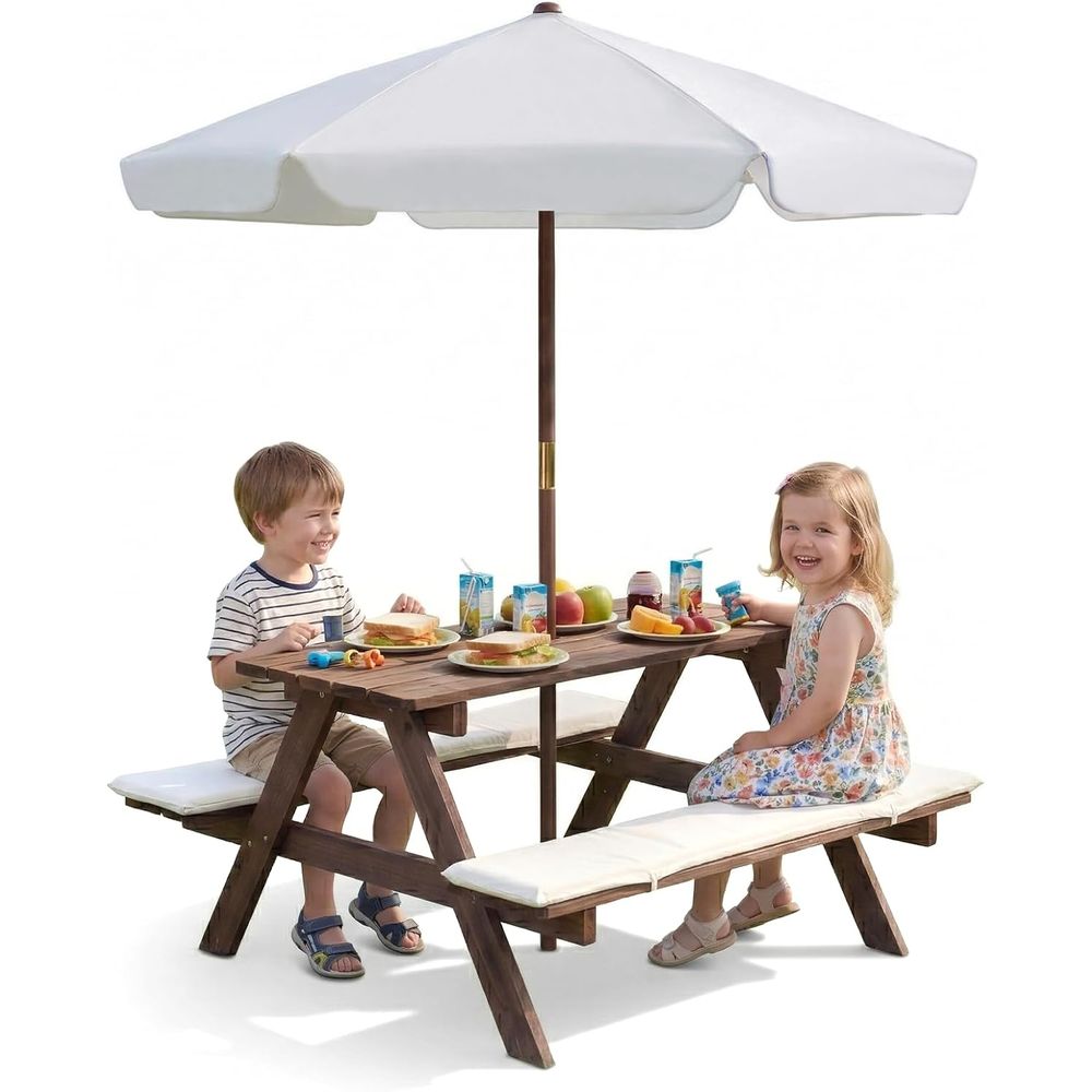 Kids Outdoor Picnic Table - Outdoor Wooden Kids Picnic Table Set