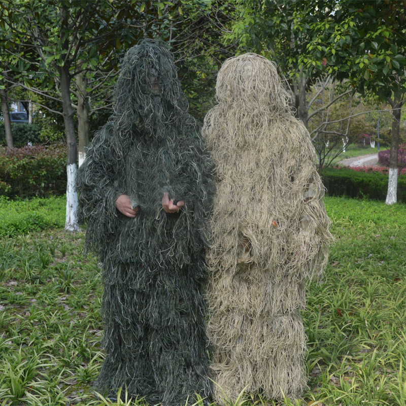 Kids Outdoor Clothing - 5-in-1 Camouflage Ghillie Suit Outdoor Hunting