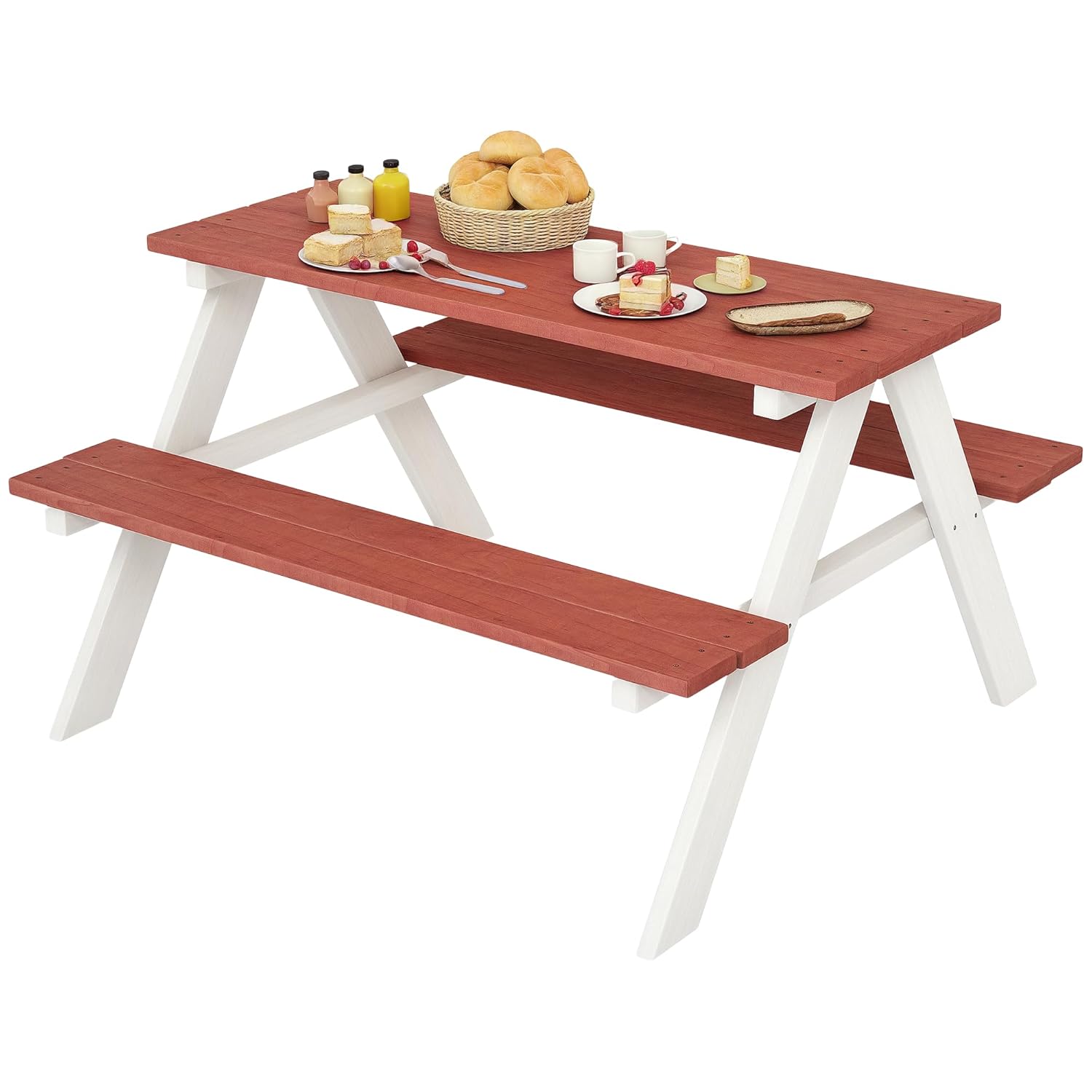 Kids Outdoor Picnic Table - Kids Picnic Table Set, Wooden Table