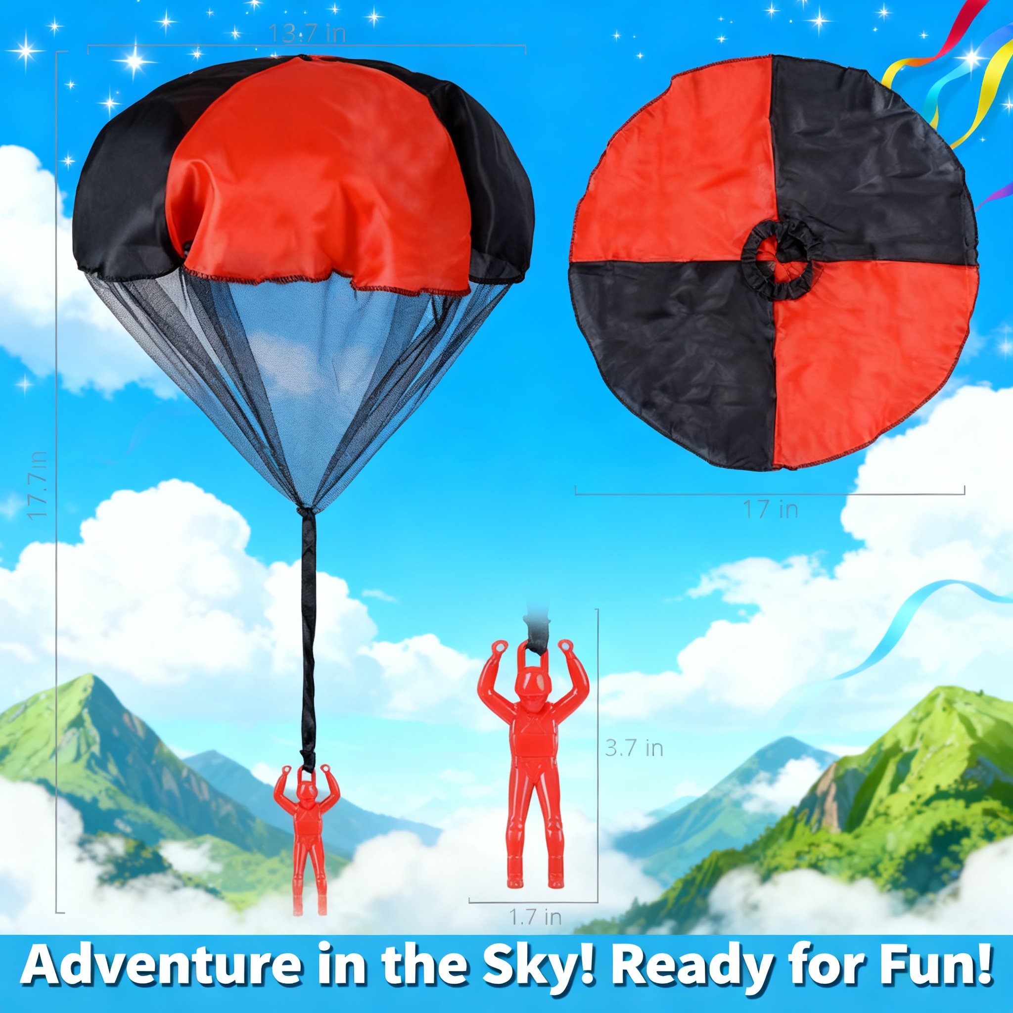 Kids Outdoor Ideas - 120-128 characters: Outdoor Flying Parachute Toy