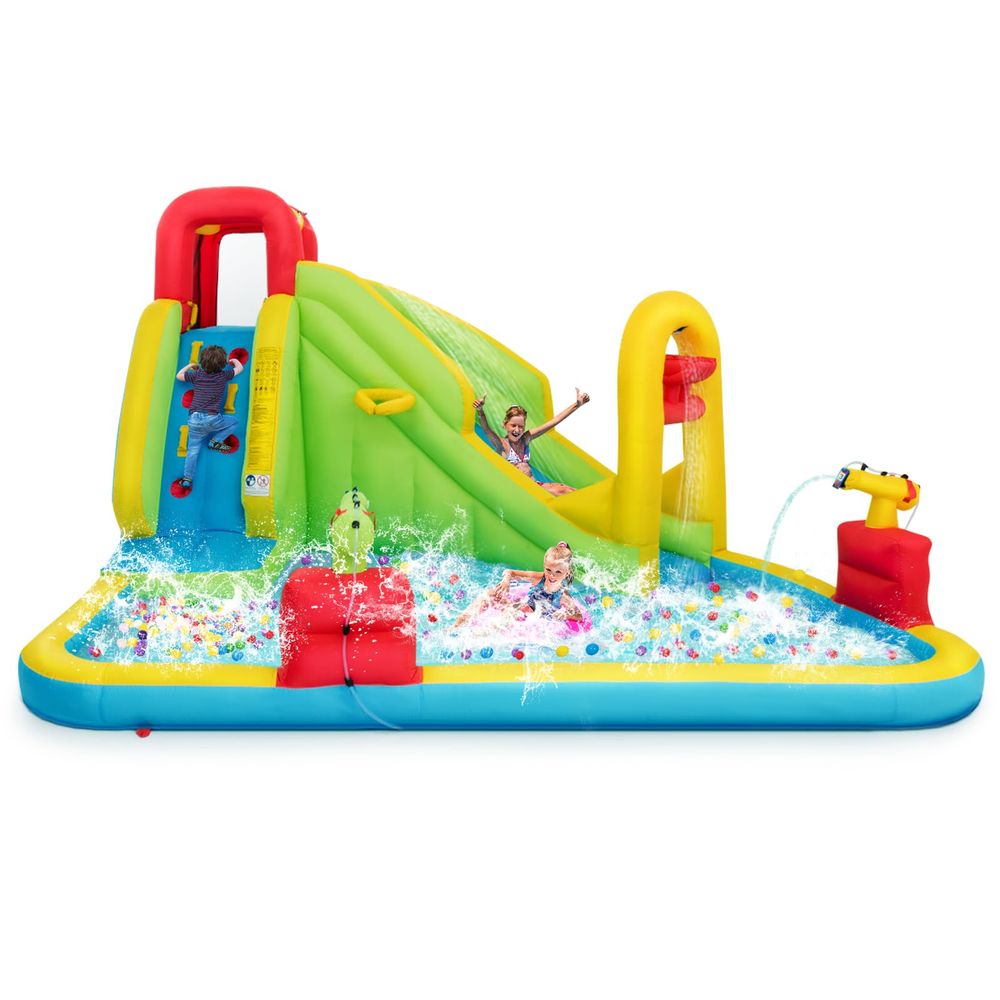 Kids Outdoor Water Park - JOY Inflatable Water Slide, 7in1 Blow