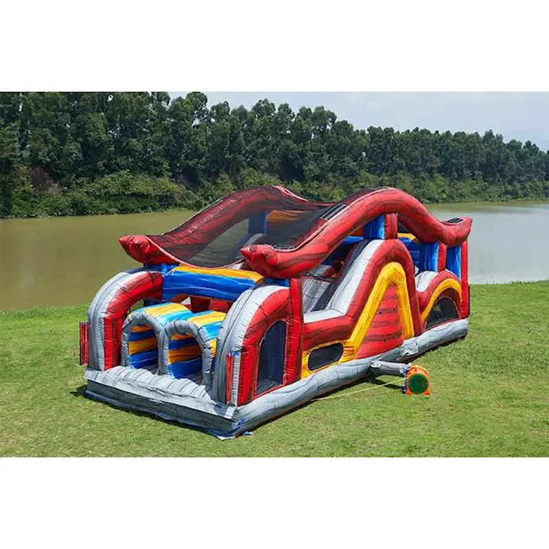 Kids Outdoor Obstacle Course Equipment - Inflatable Obstacle Course Commercial Inflatable Games