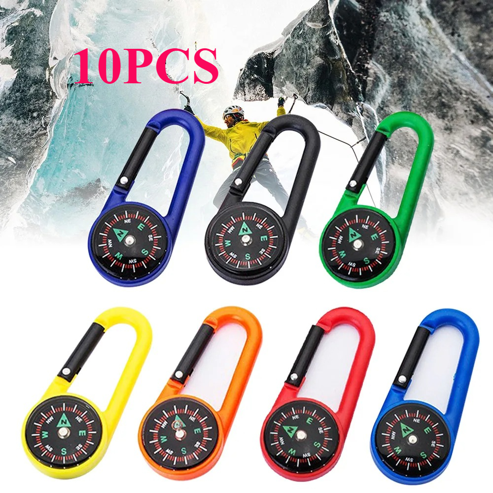 Kids Outdoor Wagon - Outdoor Compass Carabiner Mini Camping Keychain