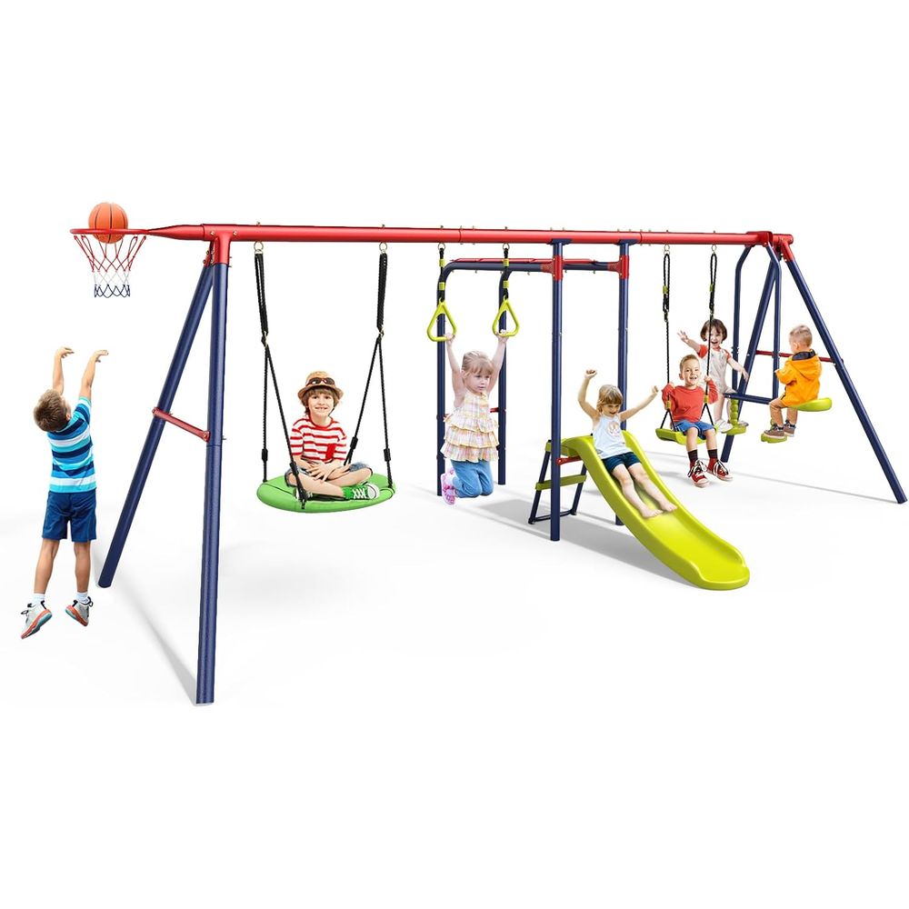 Kids Outdoor Monkey Bar Set - Swing Sets or Backyard, 7 in