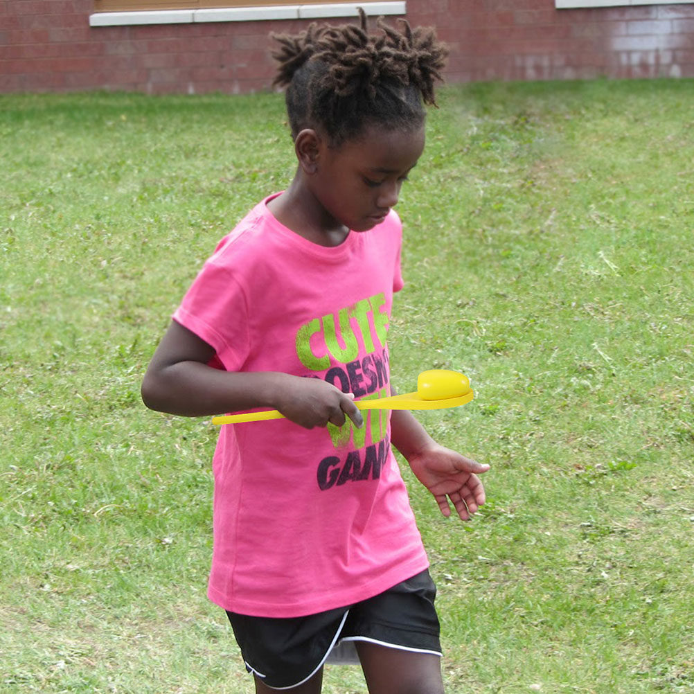 Kids Outdoor Games For Party - 4Set Balance Game Egg Spoon Race