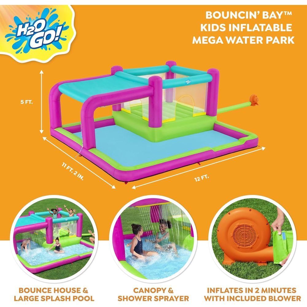 Bouncin' Bay Kids Iatable Mega - Kids Outdoor Water Park 评论和价格