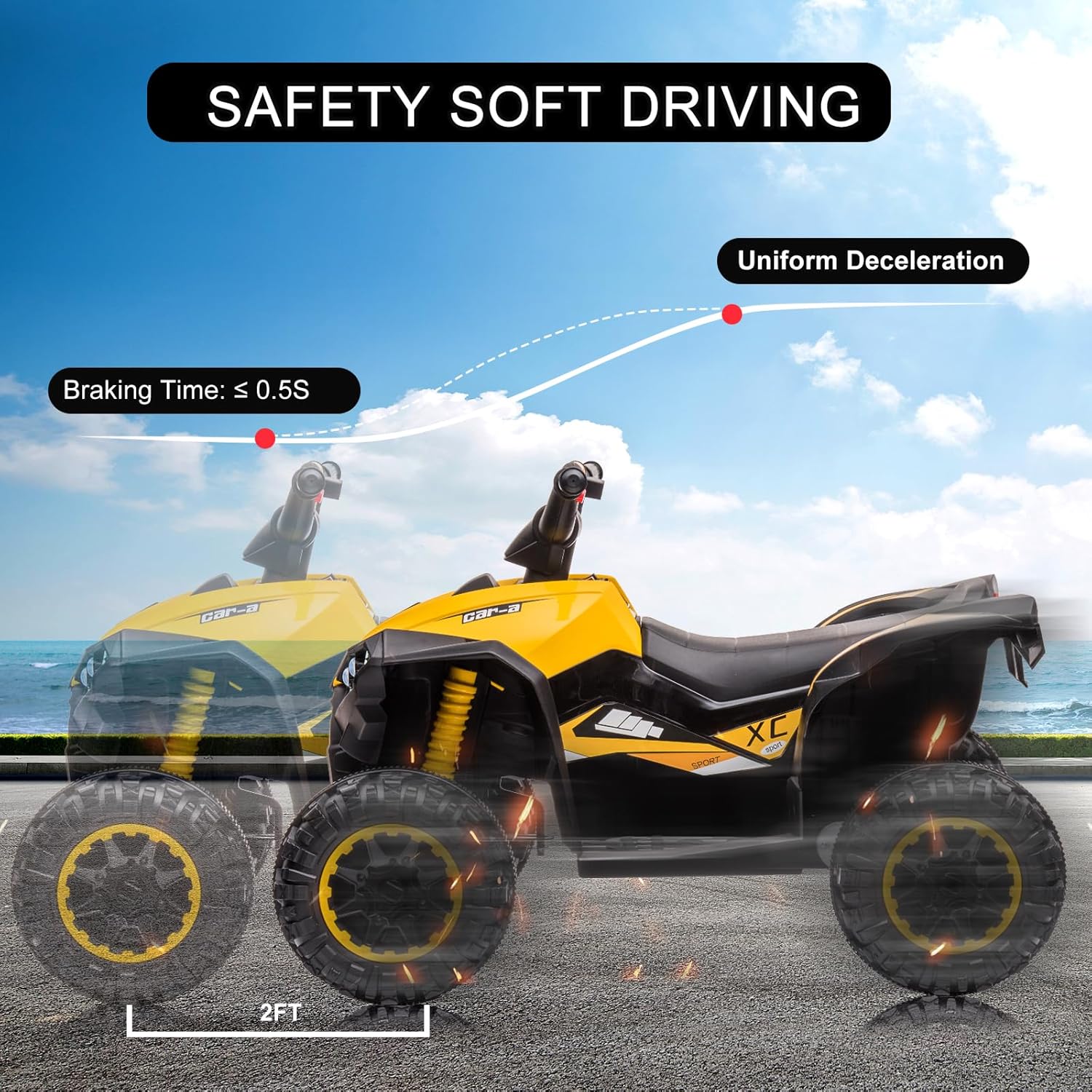 12V Kids Ride On ATV, 4 Wheele - Ride On Toy Car 评论和价格
