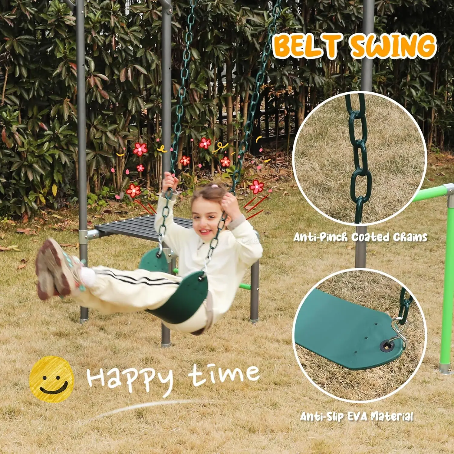 Outdoor Jungle Gym with Monkey - Kids Outdoor Monkey Bar Set 评论和价格