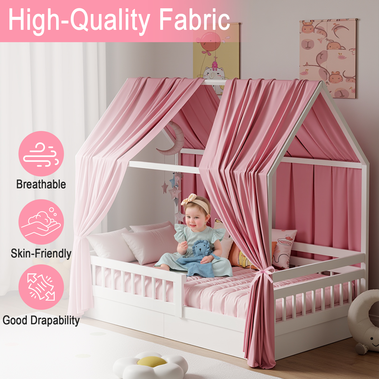 Bunk Bed Canopy 1/2-Piece Musl - Kids Outdoor Daybed 评论和价格