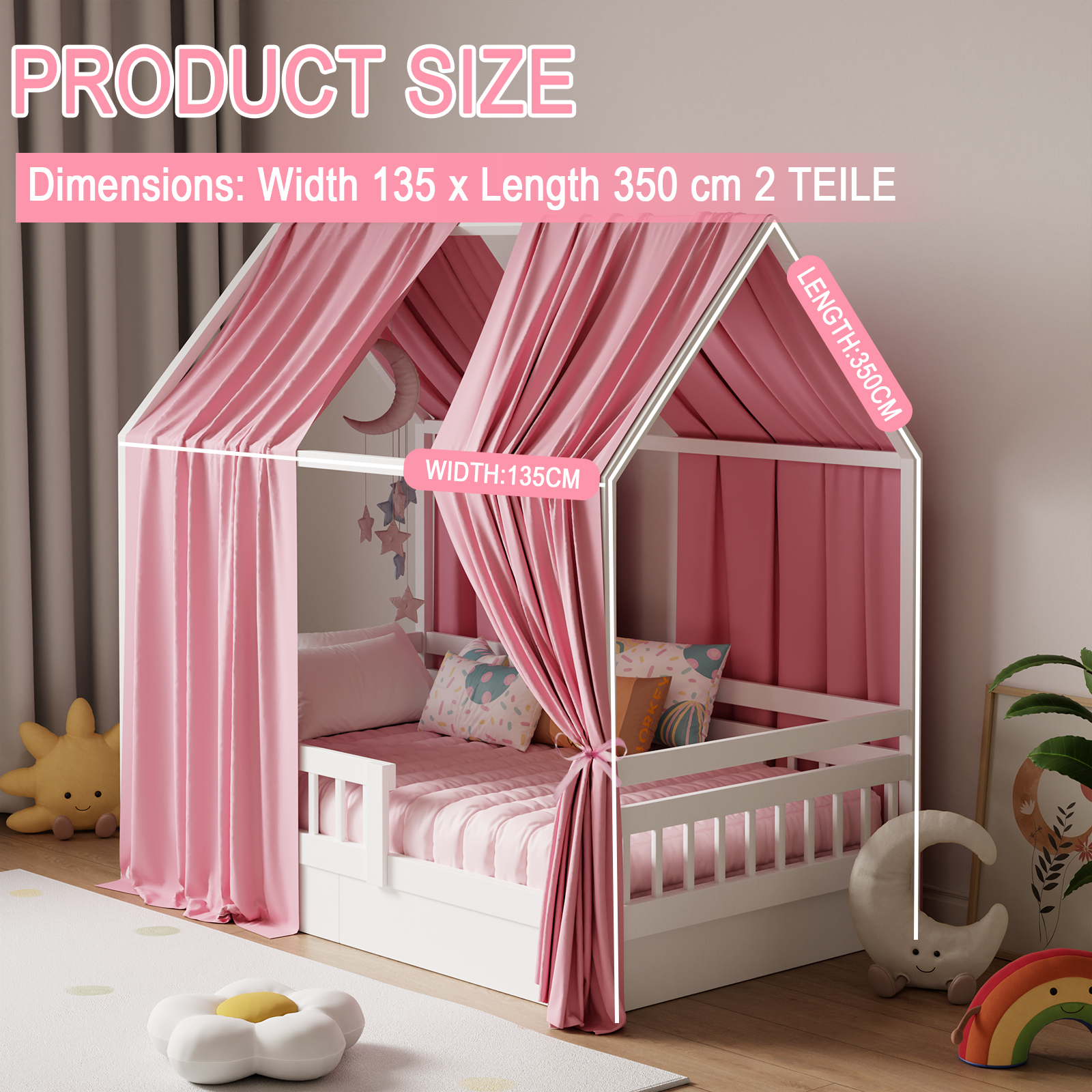 Bunk Bed Canopy 1/2-Piece Musl - Kids Outdoor Daybed 评论和价格
