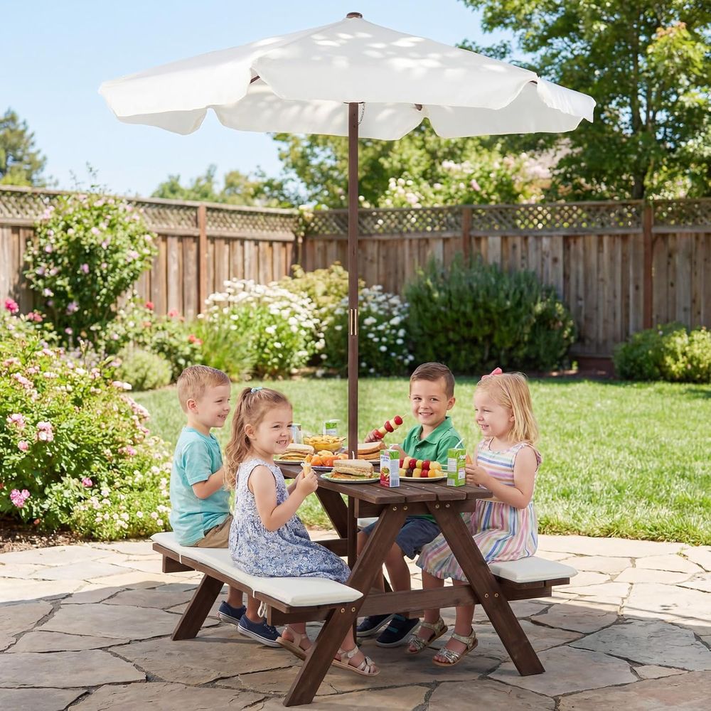 Outdoor Wooden Kids Picnic Tab - Kids Outdoor Picnic Table 评论和价格