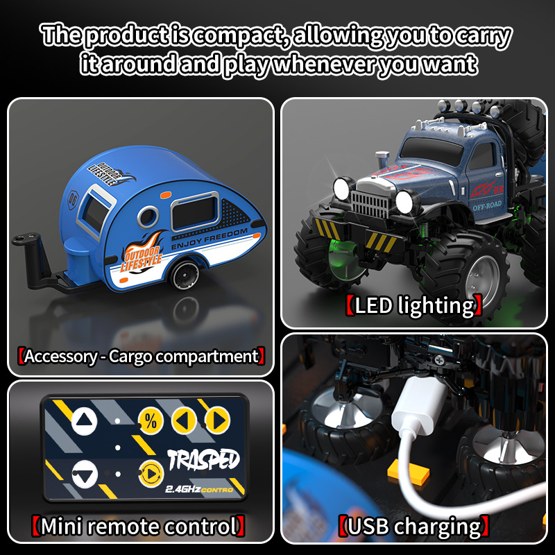 New 1/64 Scale Monster Truck W - Kids Outdoor Obstacle Course Equipment 评论和价格