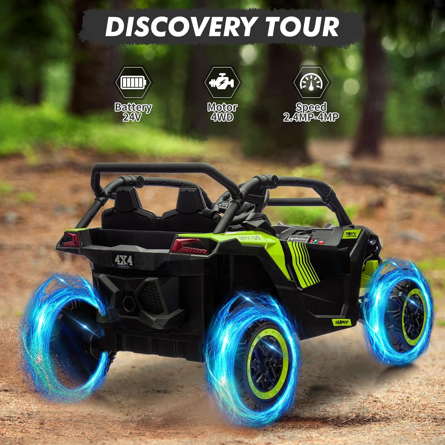 24V 2-Seater Ride-on UTV Kids  - Ride On Toy Car 评论和价格