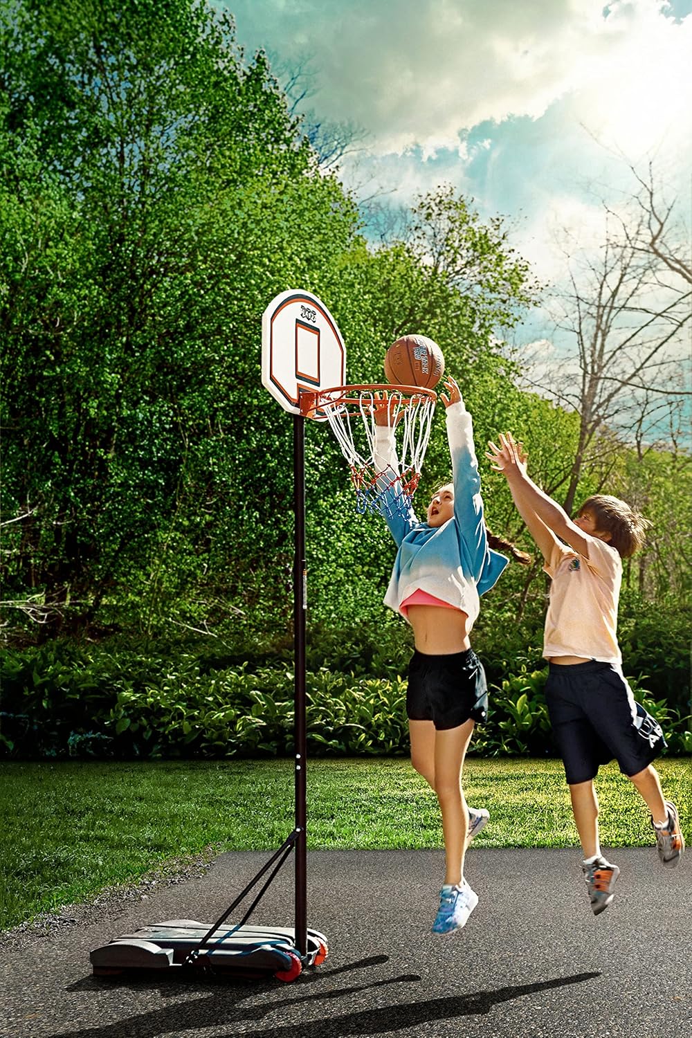 Adjustable Basketball Hoop 5-7 - Basketball Hoop Outdoor 评论和价格