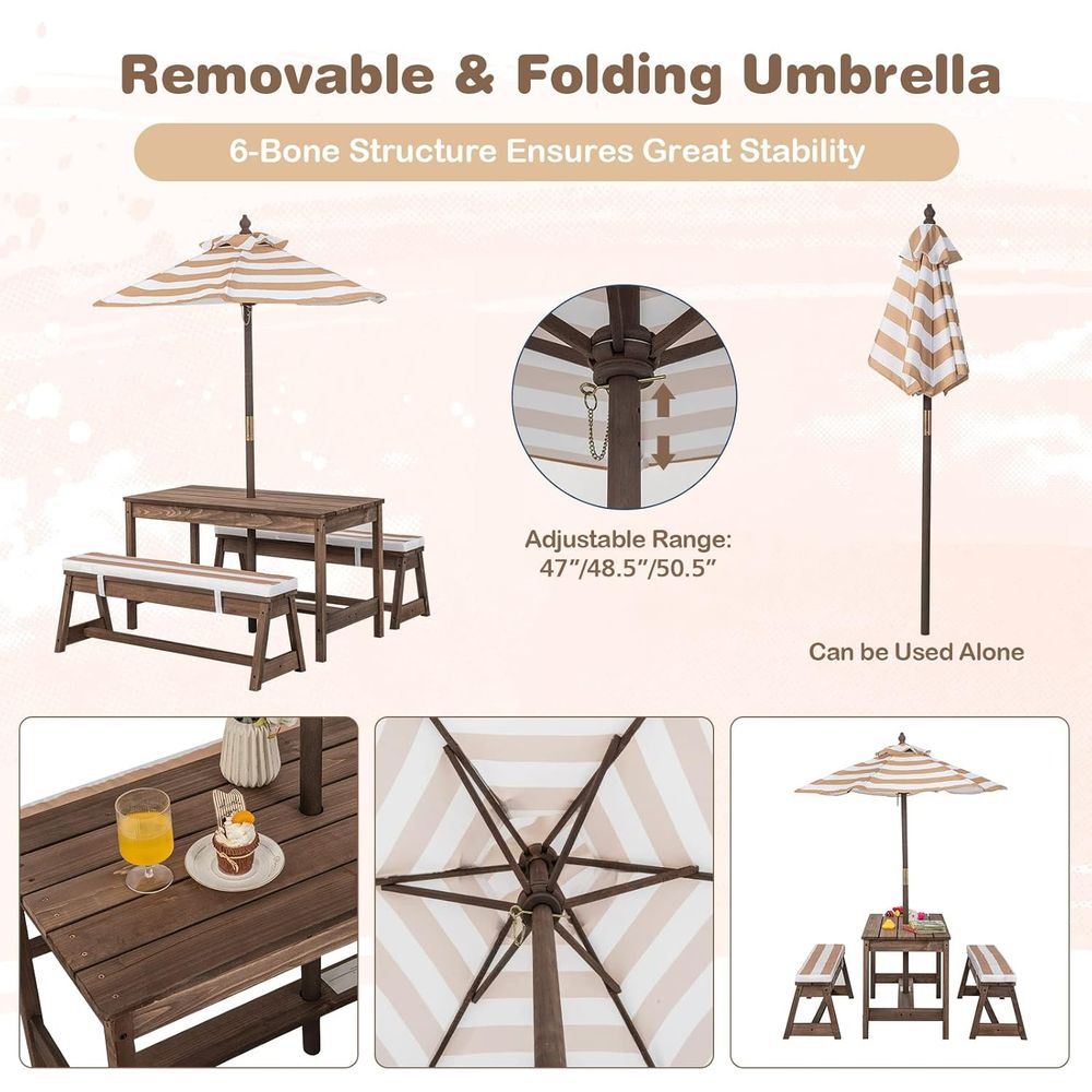Kids Picnic Table, Outdoor Woo - Kids Outdoor Picnic Table 评论和价格