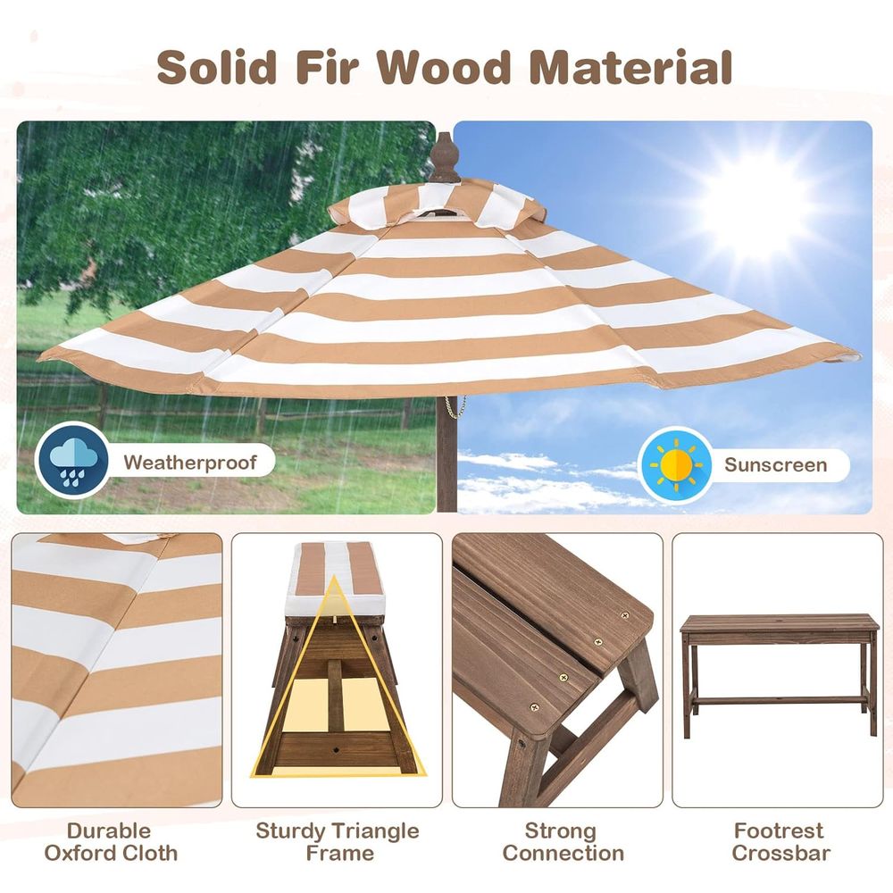 Kids Picnic Table, Outdoor Woo - Kids Outdoor Picnic Table 评论和价格