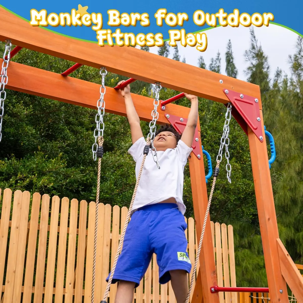 Hot-sellingDolphin Playground  - Kids Outdoor Monkey Bar Set 评论和价格