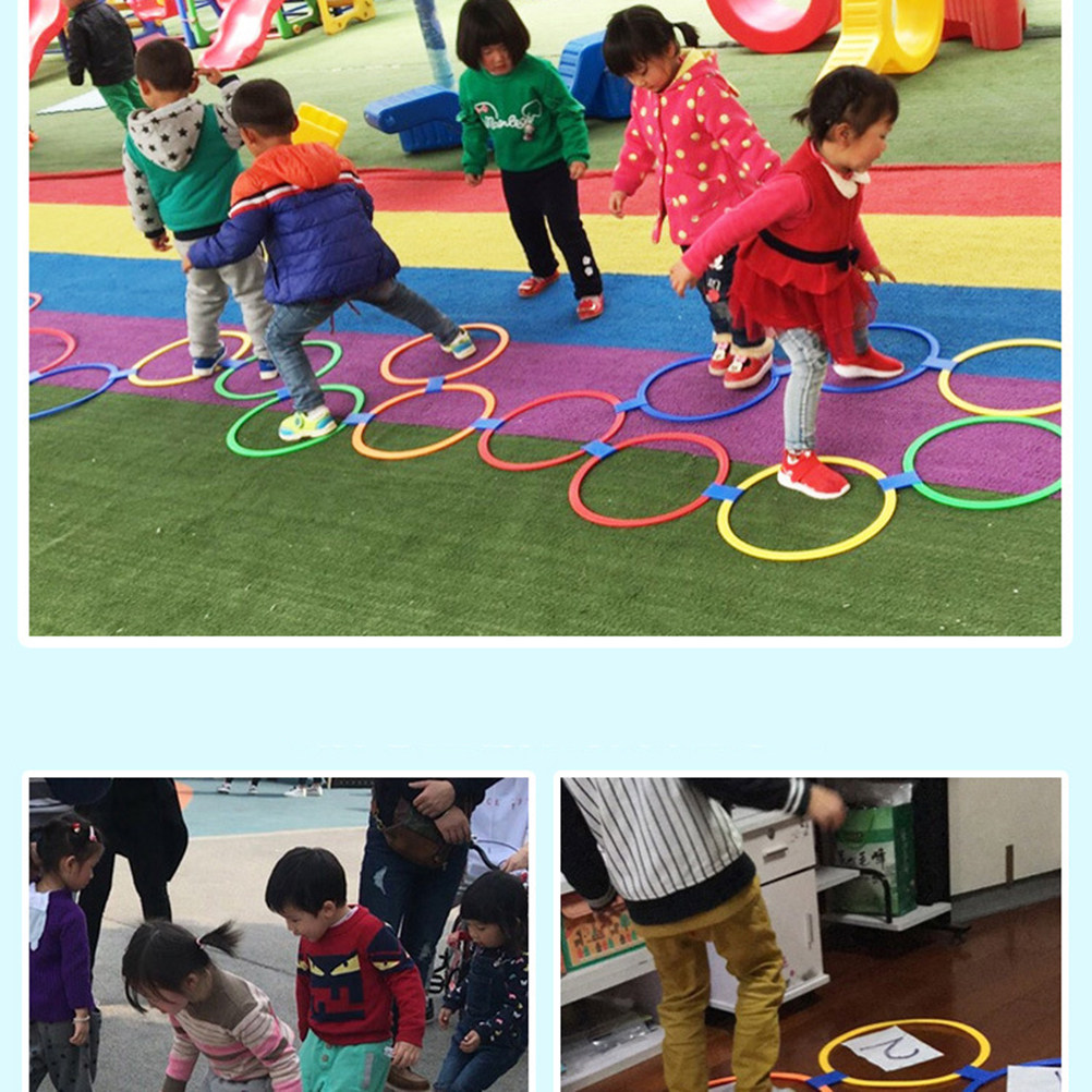 10Pcs 28cm Colorful Rings Game - Kids Outdoor Games For Party 评论和价格