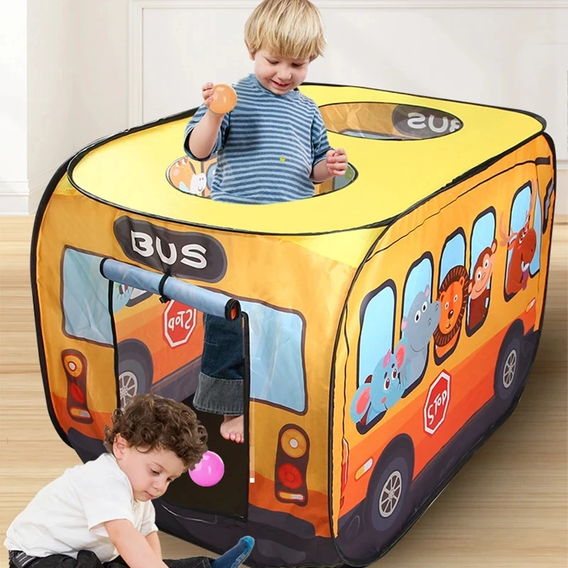Cartoon Animals Bus Themed Gam - Kids Outdoor Play Tent 评论和价格