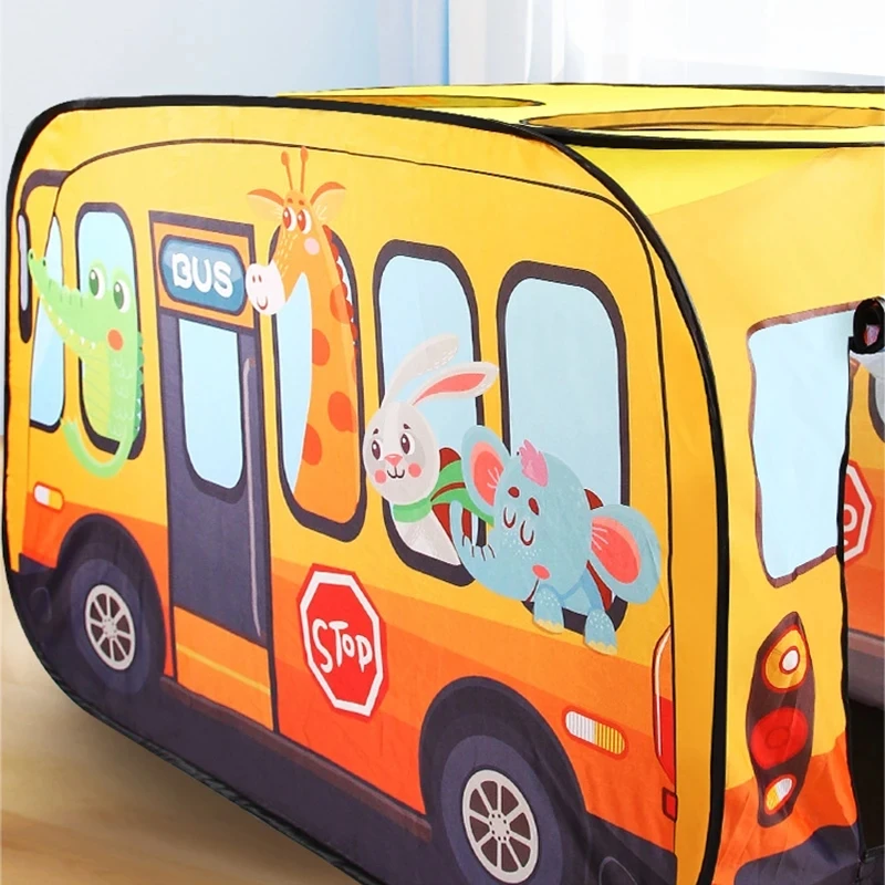 Cartoon Animals Bus Themed Gam - Kids Outdoor Play Tent 评论和价格