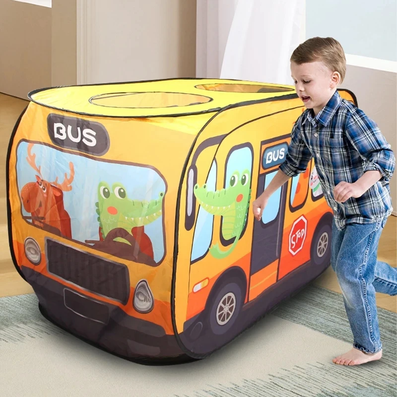 Cartoon Animals Bus Themed Gam - Kids Outdoor Play Tent 评论和价格