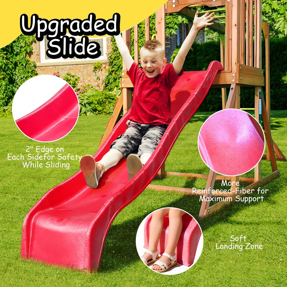 Wooden Swing Sets for Backyard - Kids Outdoor Monkey Bar Set 评论和价格