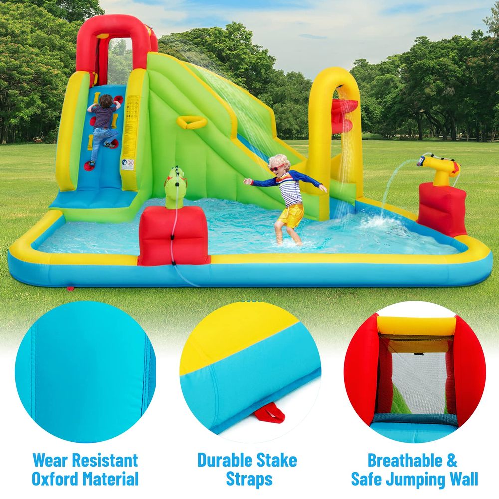 JOY Inflatable Water Slide, 7i - Kids Outdoor Water Park 评论和价格