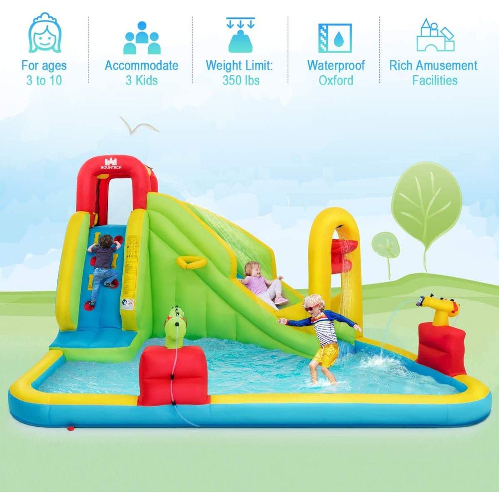 JOY Inflatable Water Slide, 7i - Kids Outdoor Water Park 评论和价格