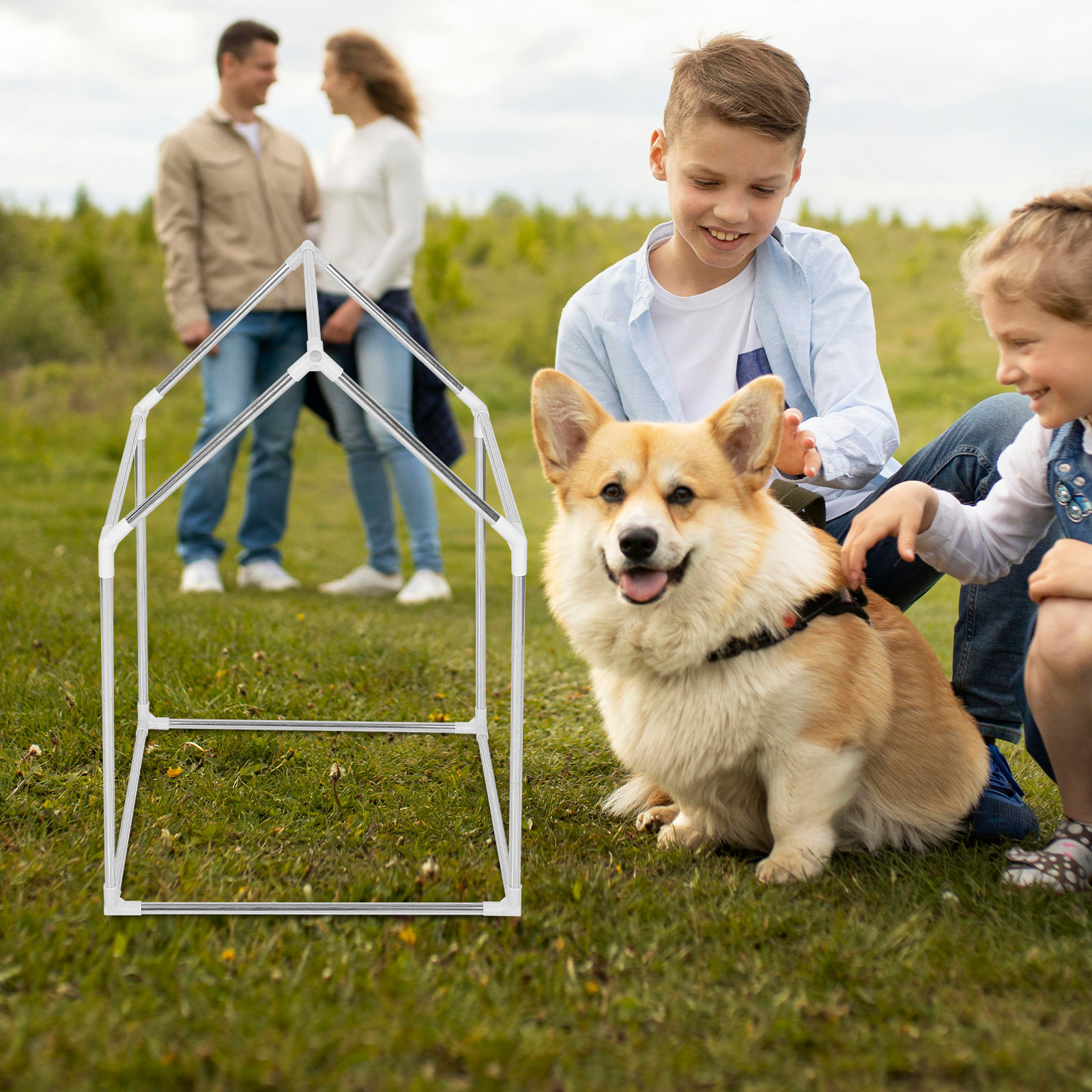 1Set Play Tent House Frame Met - Kids Outdoor Play Tent 评论和价格
