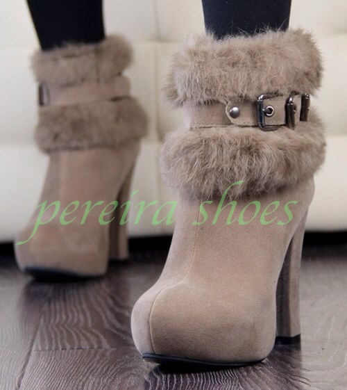 Lady Suede Fur Warm Winter Ank - Kids Outdoor Boots 评论和价格