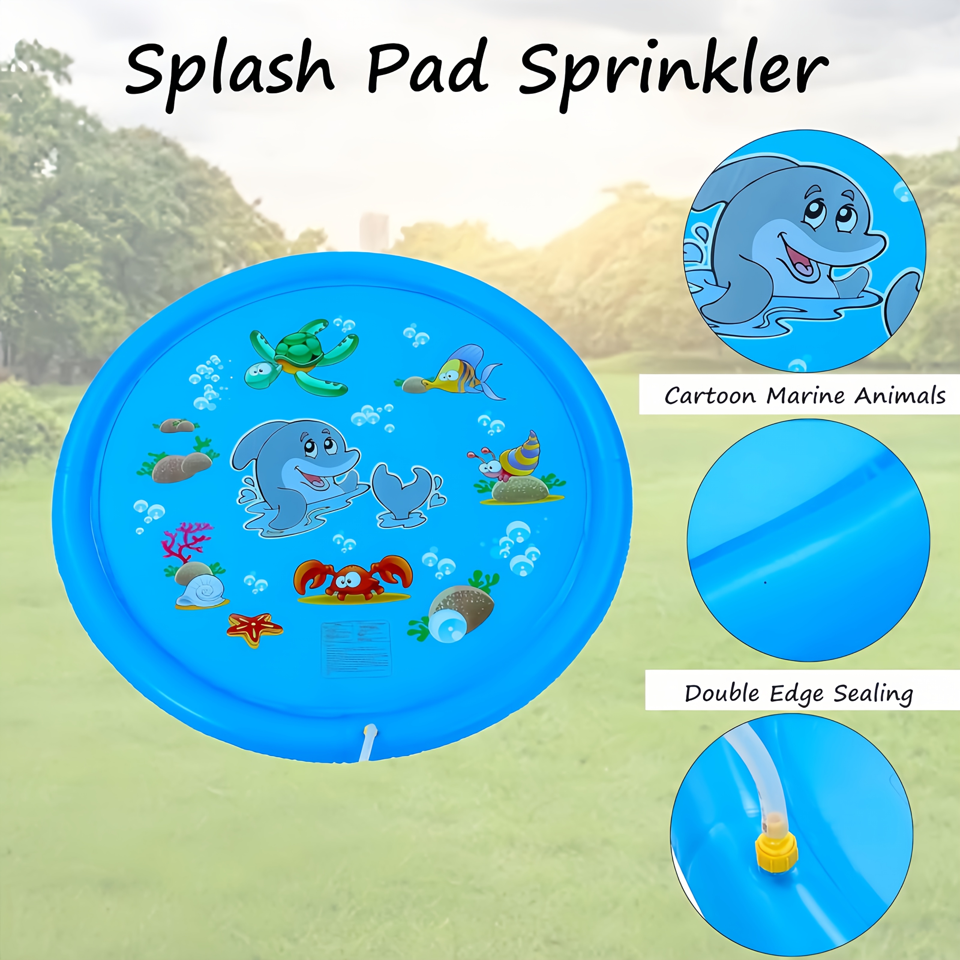 PVC Inflatable Splash Pad Spri - Kids Outdoor Water Play 评论和价格