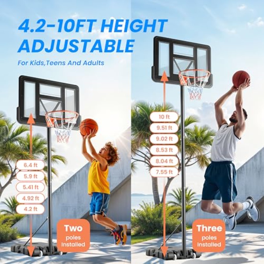 Outdoor adjustable basketball  - Basketball Hoop Outdoor 评论和价格