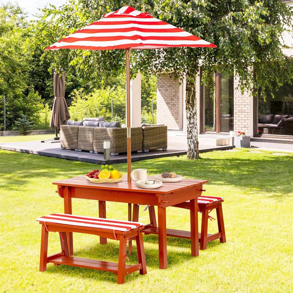 Outdoor Wooden Kids Picnic Tab - Kids Outdoor Picnic Table 评论和价格