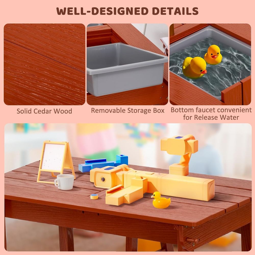 Outdoor Wooden Kids Picnic Tab - Kids Outdoor Picnic Table 评论和价格