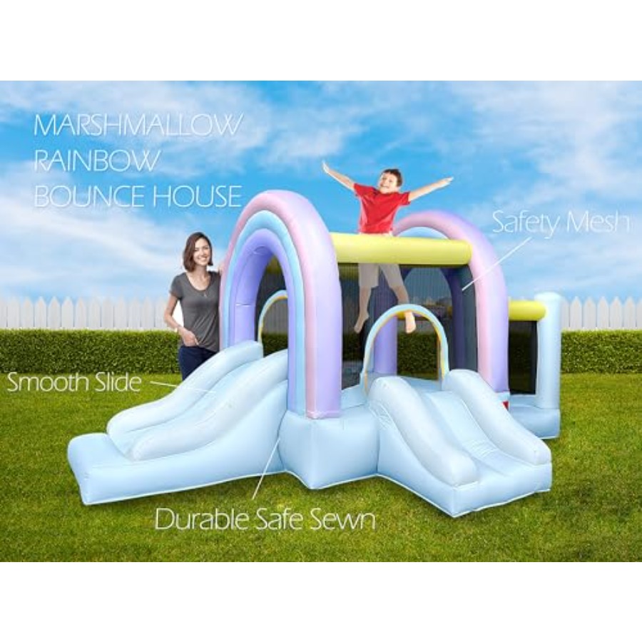 Bounce House for Kids,Marshmal - Kids Outdoor Playhouse B&Q 评论和价格