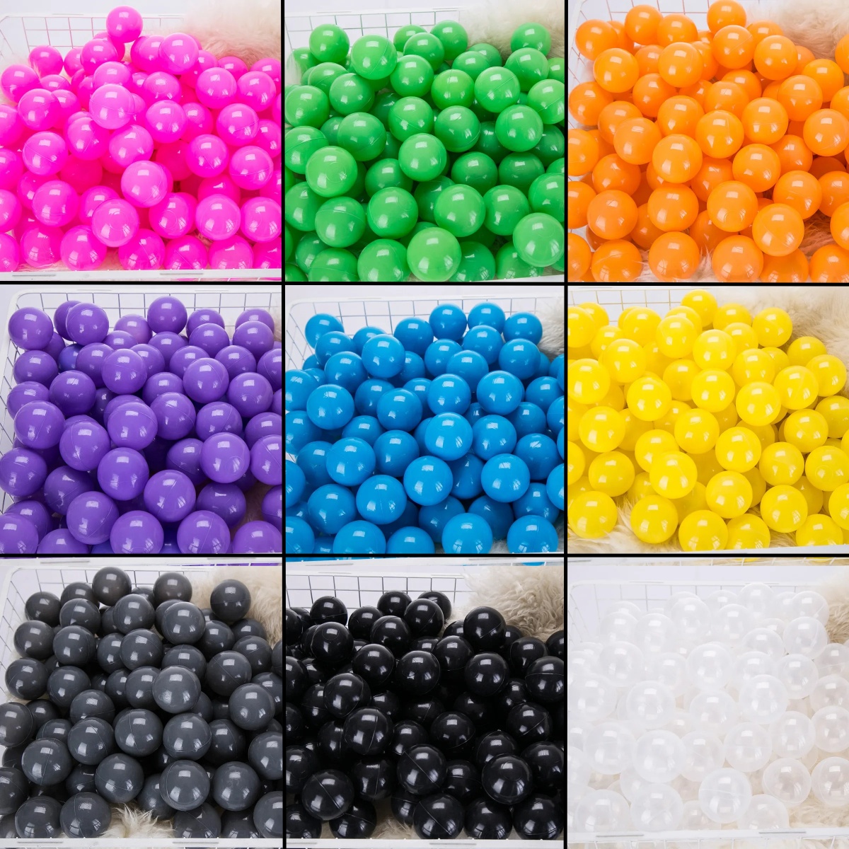 50Pcs 55MM Baby Plastic Balls  - Kids Outdoor Play Tent 评论和价格