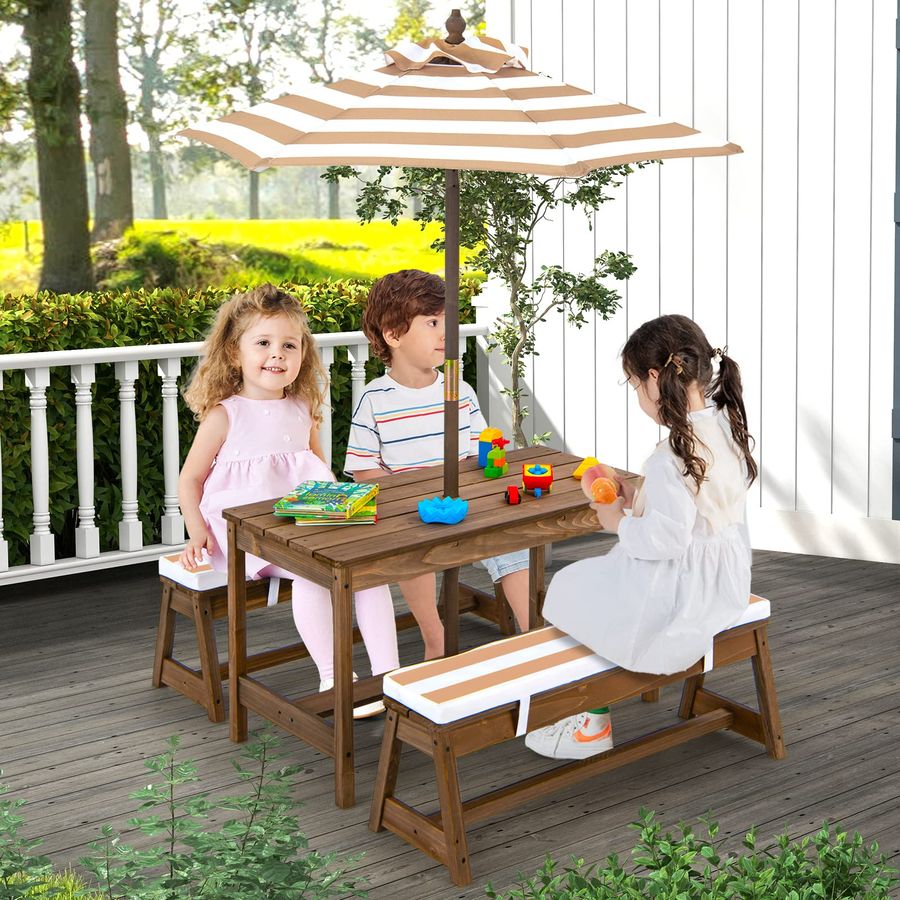 Kids Picnic Table, Toddler Woo - Kids Outdoor Picnic Table 评论和价格