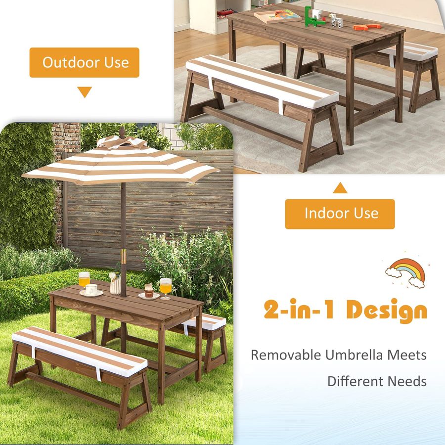 Kids Picnic Table, Toddler Woo - Kids Outdoor Picnic Table 评论和价格