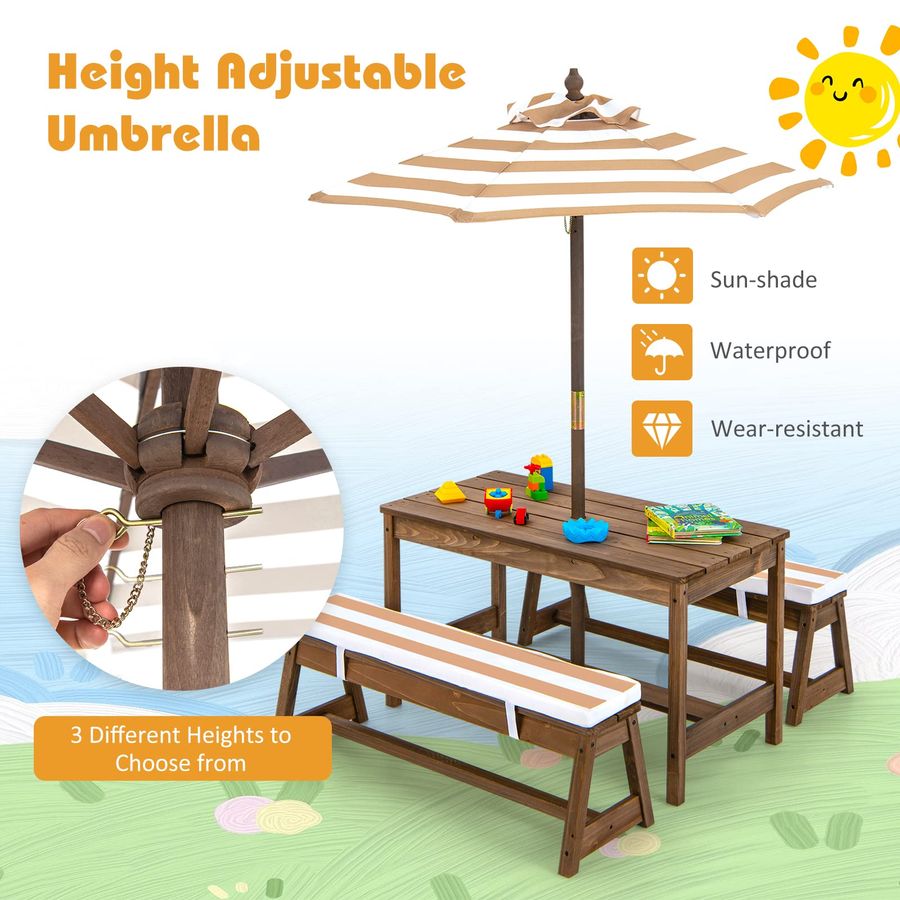 Kids Picnic Table, Toddler Woo - Kids Outdoor Picnic Table 评论和价格