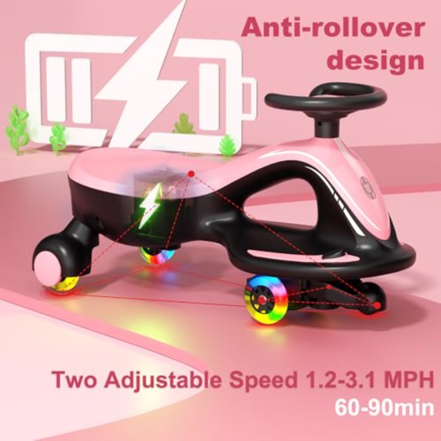 12V Electric Wiggle Car Ride O - Ride On Toy Car 评论和价格