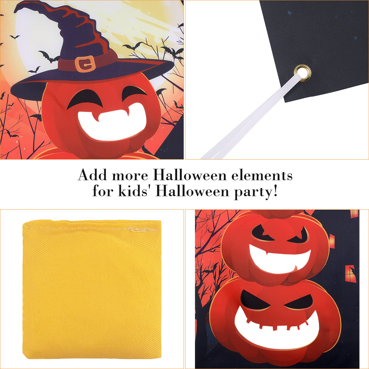 Halloween Pumpkin Bean Bag Tos - Kids Outdoor Games For Party 评论和价格