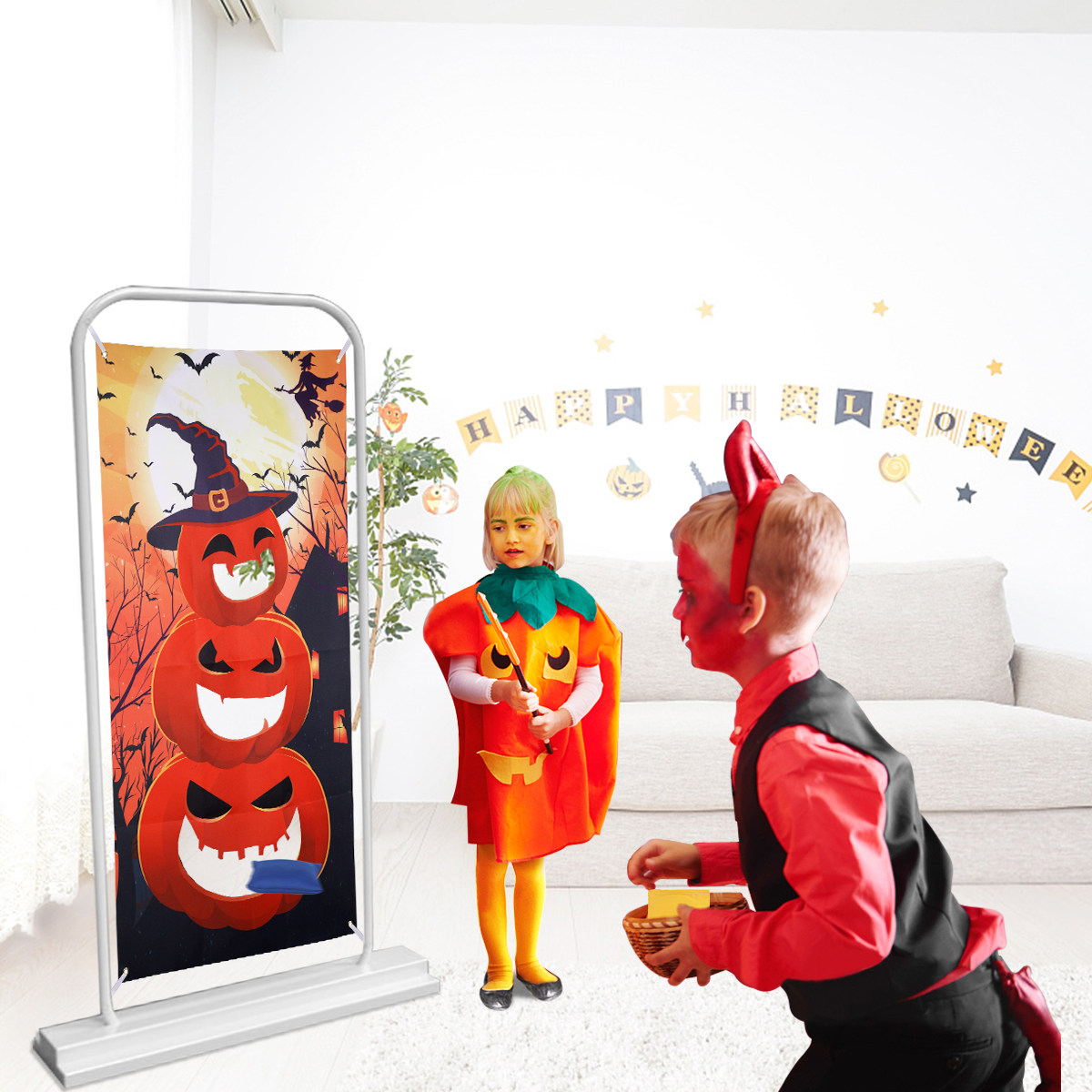 Halloween Pumpkin Bean Bag Tos - Kids Outdoor Games For Party 评论和价格