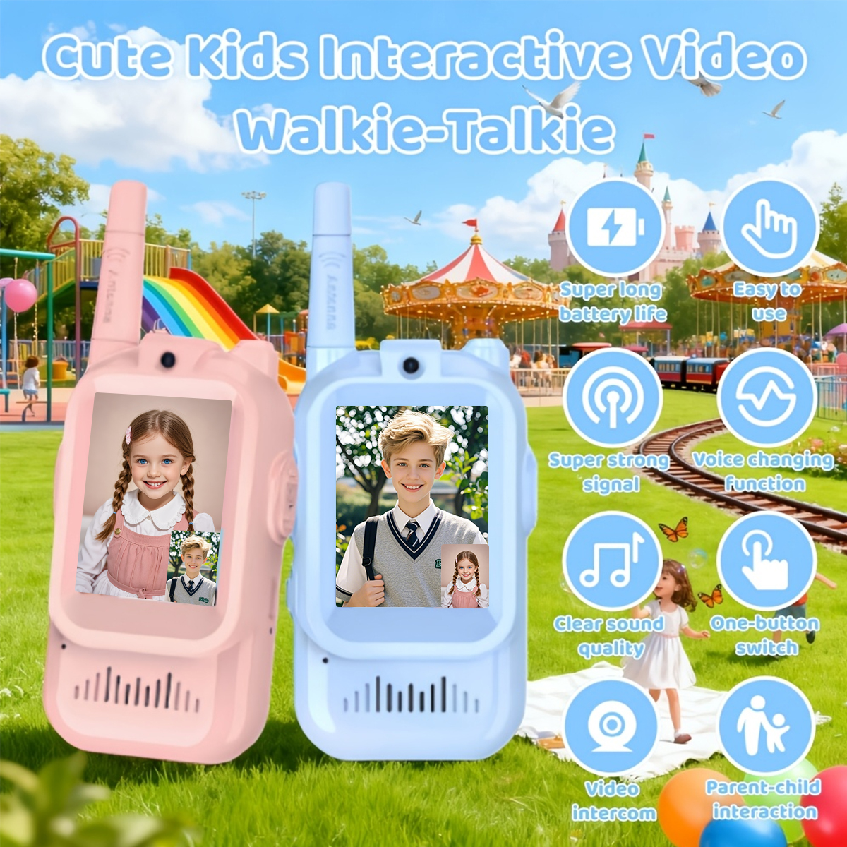 2PCS Video Walkie Talkie For K - Kids Outdoor Wagon 评论和价格