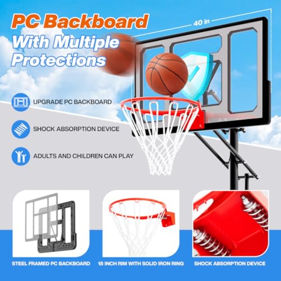 Outdoor portable basketball ho - Basketball Hoop Outdoor 评论和价格
