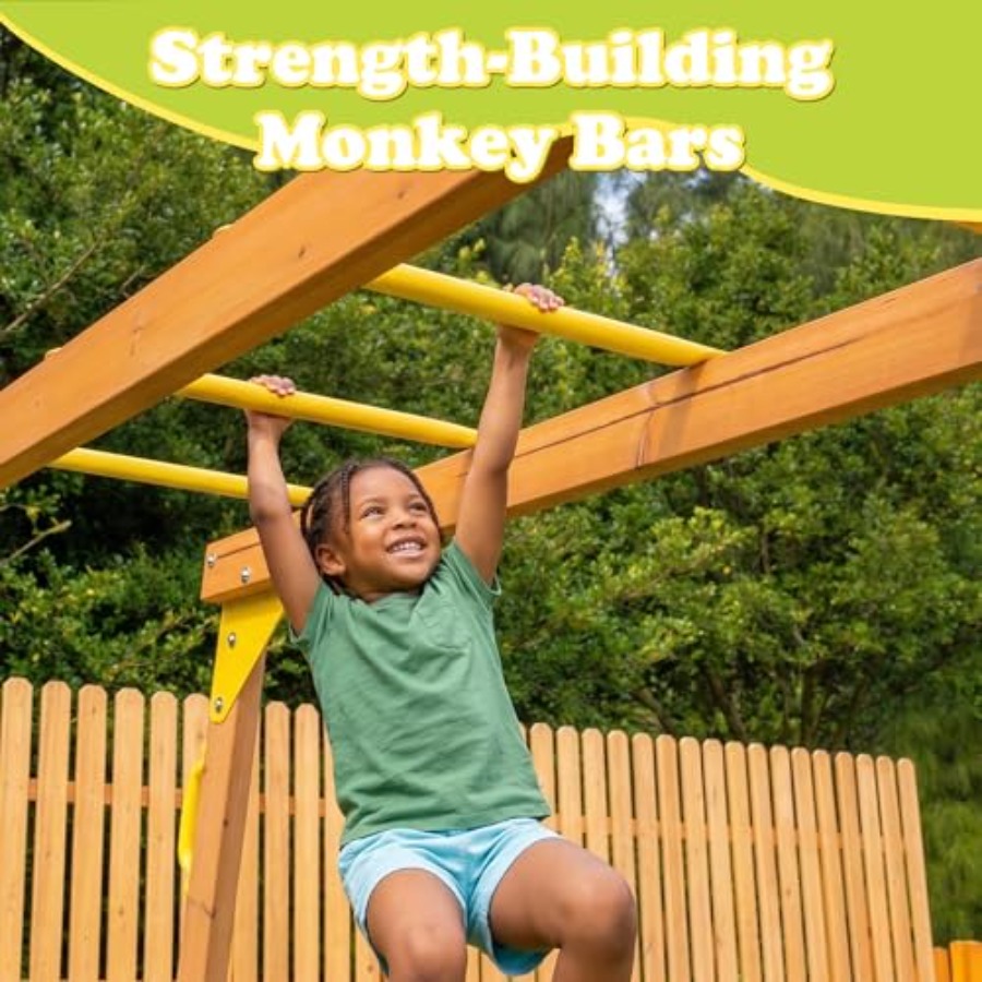 Backyard playground set with m - Kids Outdoor Monkey Bar Set 评论和价格