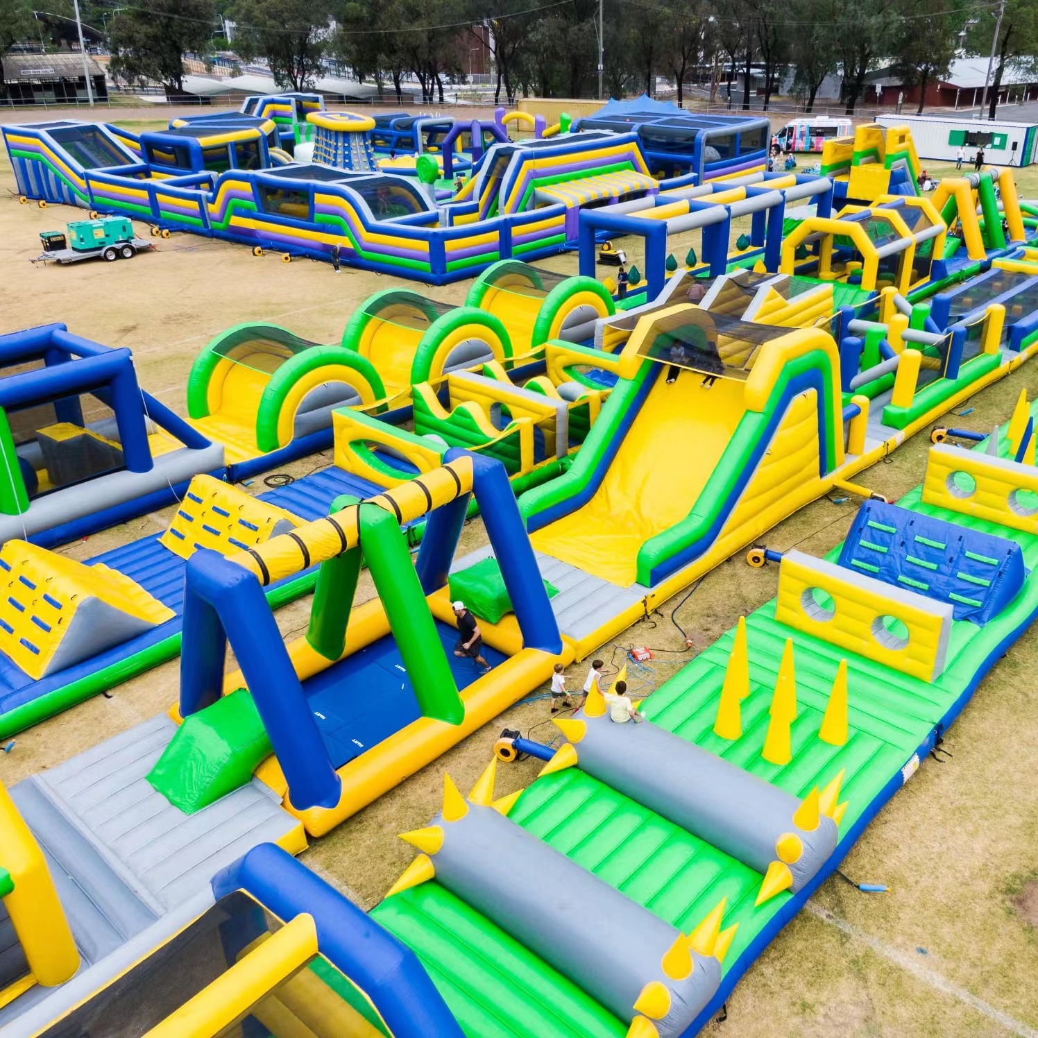 Outdoor Obstacle Course Bounce - Kids Outdoor Obstacle Course Equipment 评论和价格