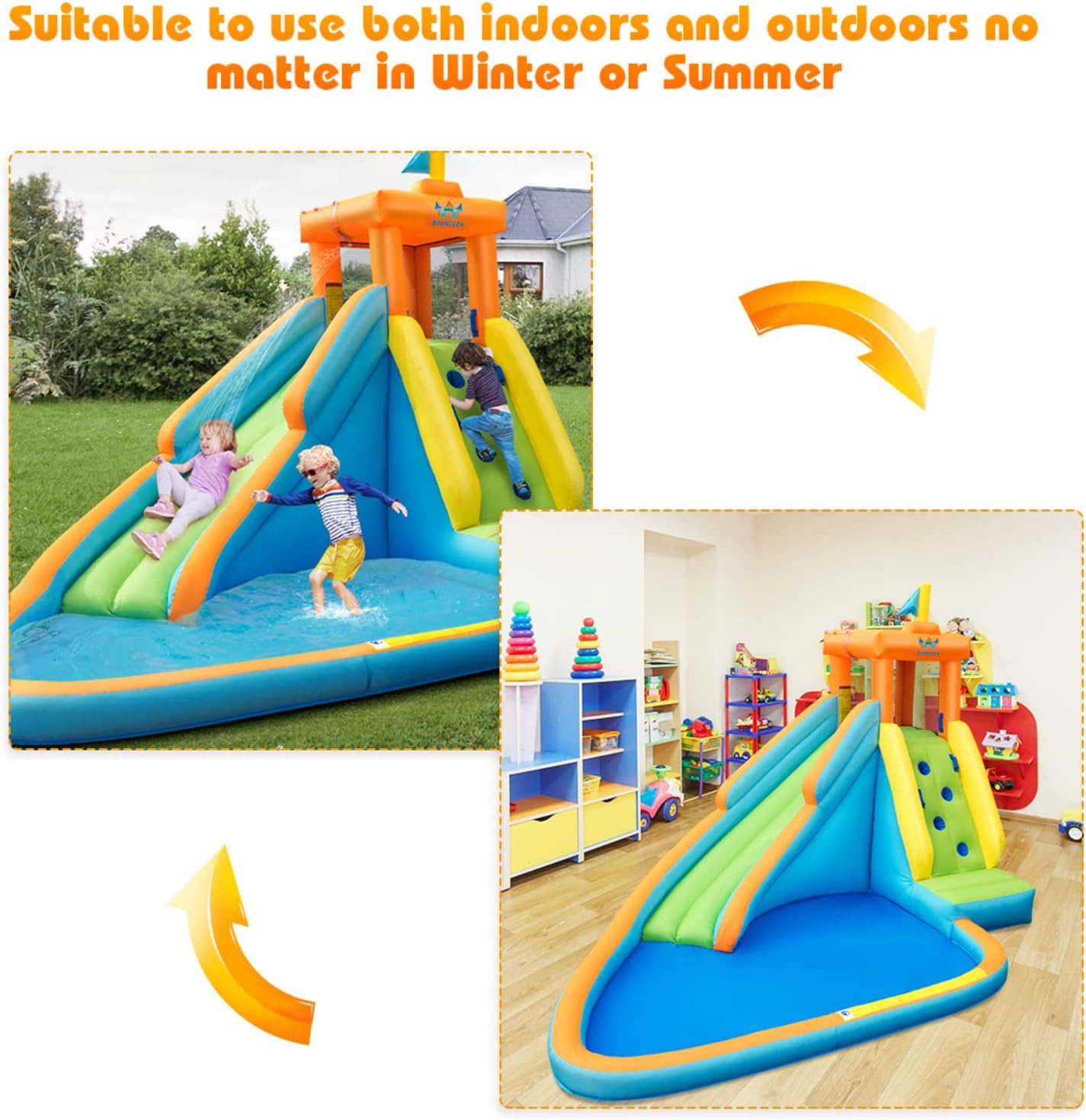 Inflatable Water Slide for Kid - Kids Outdoor Water Park 评论和价格