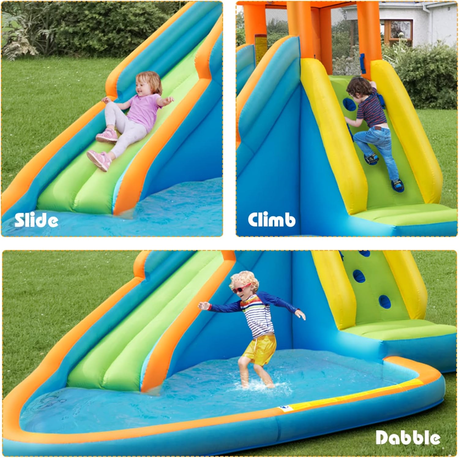 Inflatable Water Slide for Kid - Kids Outdoor Water Park 评论和价格