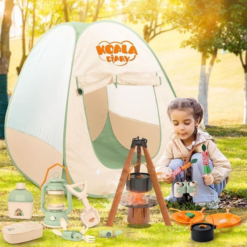 Kids Camping Set Toddler Toys  - Kids Outdoor Play Tent 评论和价格