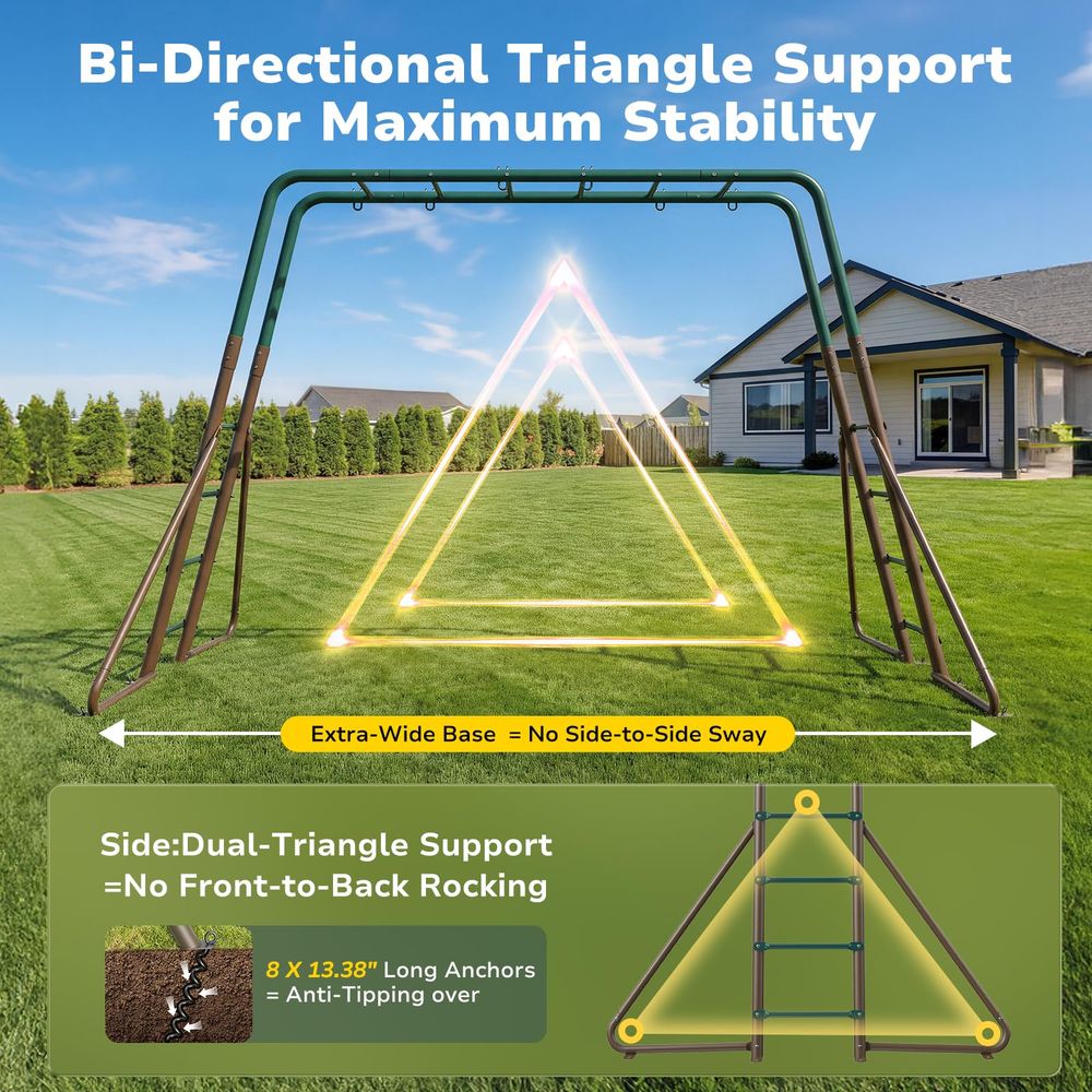 Swing Sets for Backyard with M - Kids Outdoor Monkey Bar Set 评论和价格